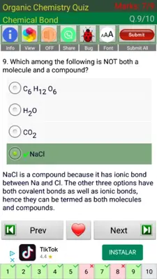 Organic Chemistry Quiz android App screenshot 2